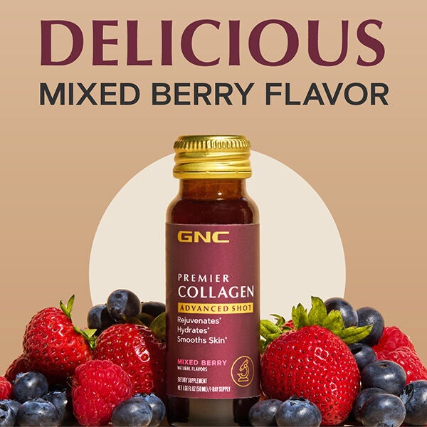 Premier Collagen Advanced Shot - Mixed Berry - 1.69 fl oz (10 Bottles)  | GNC